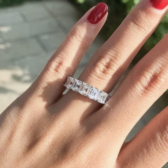 Jewelry - Sterling silver radiant cut ring size 5